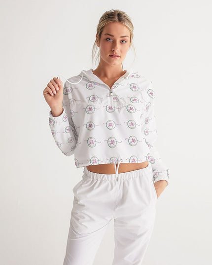 AriNiyla All-Over Print Crop Windbreaker