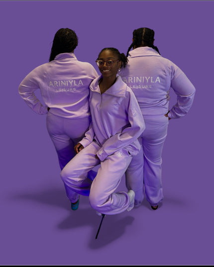 AriNiyla Leisure Quarter Zip Set