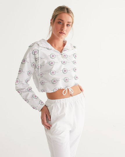 AriNiyla All-Over Print Crop Windbreaker