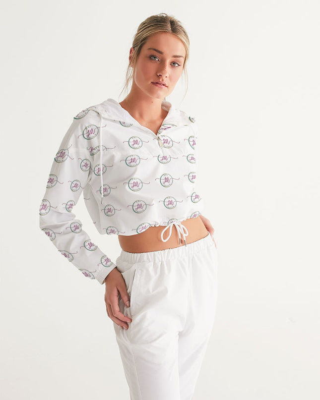 AriNiyla All-Over Print Crop Windbreaker