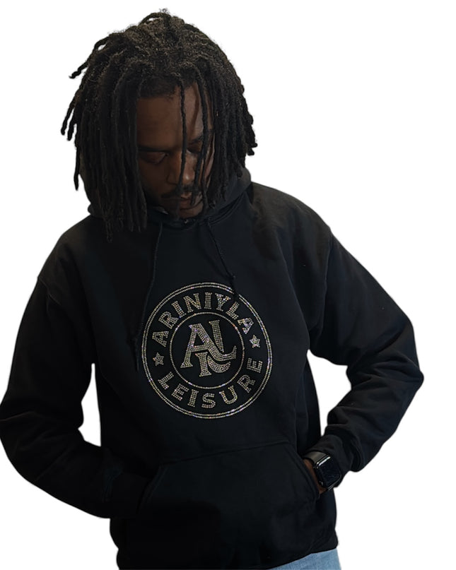 AriNiyla Leisure Men Blinged Out Hoodie