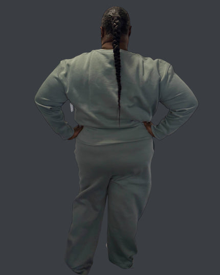 AriNiyla Leisure Crewneck and Flare Pant Set