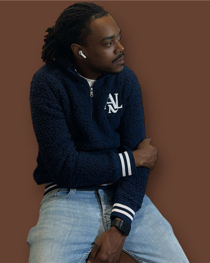 Varsity Sherpa Quarter-Zip Men Pullover