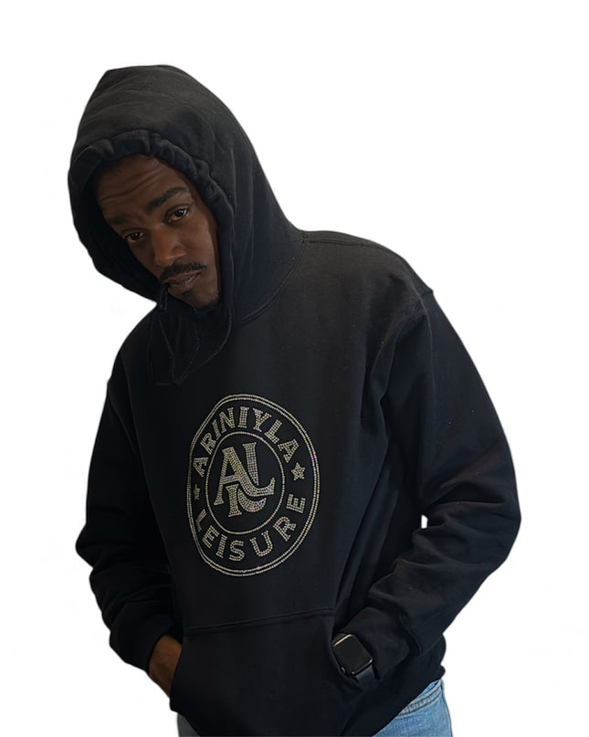 AriNiyla Leisure Men Blinged Out Hoodie