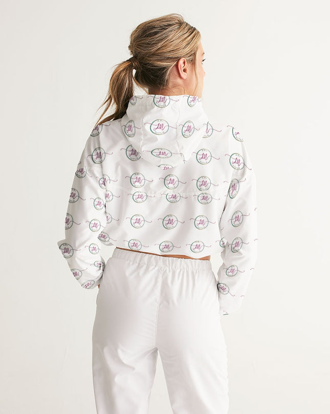 AriNiyla All-Over Print Crop Windbreaker