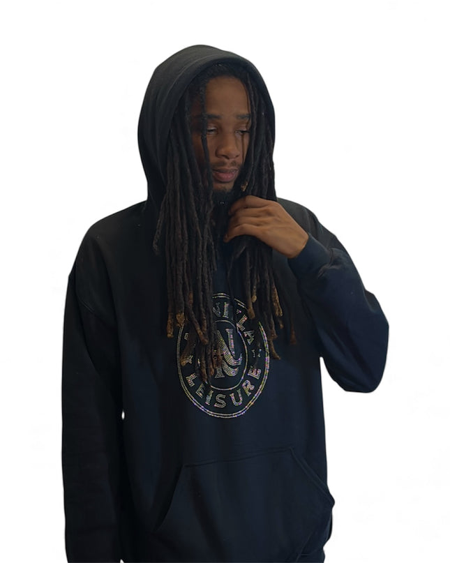 AriNiyla Leisure Men Blinged Out Hoodie