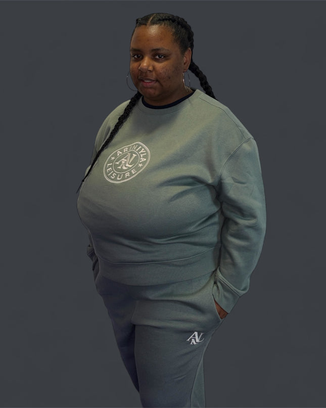 AriNiyla Leisure Crewneck and Flare Pant Set