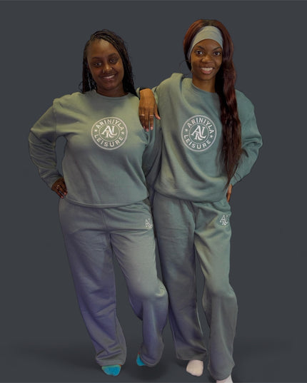 AriNiyla Leisure Crewneck and Flare Pant Set
