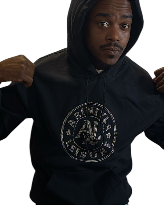 AriNiyla Leisure Men Blinged Out Hoodie