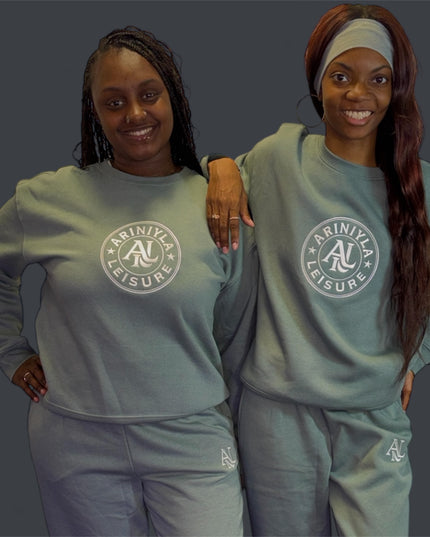 AriNiyla Leisure Crewneck and Flare Pant Set