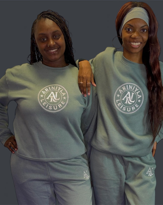 AriNiyla Leisure Crewneck and Flare Pant Set