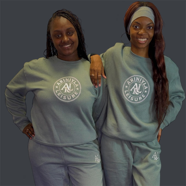 AriNiyla Leisure Crewneck and Flare Pant Set