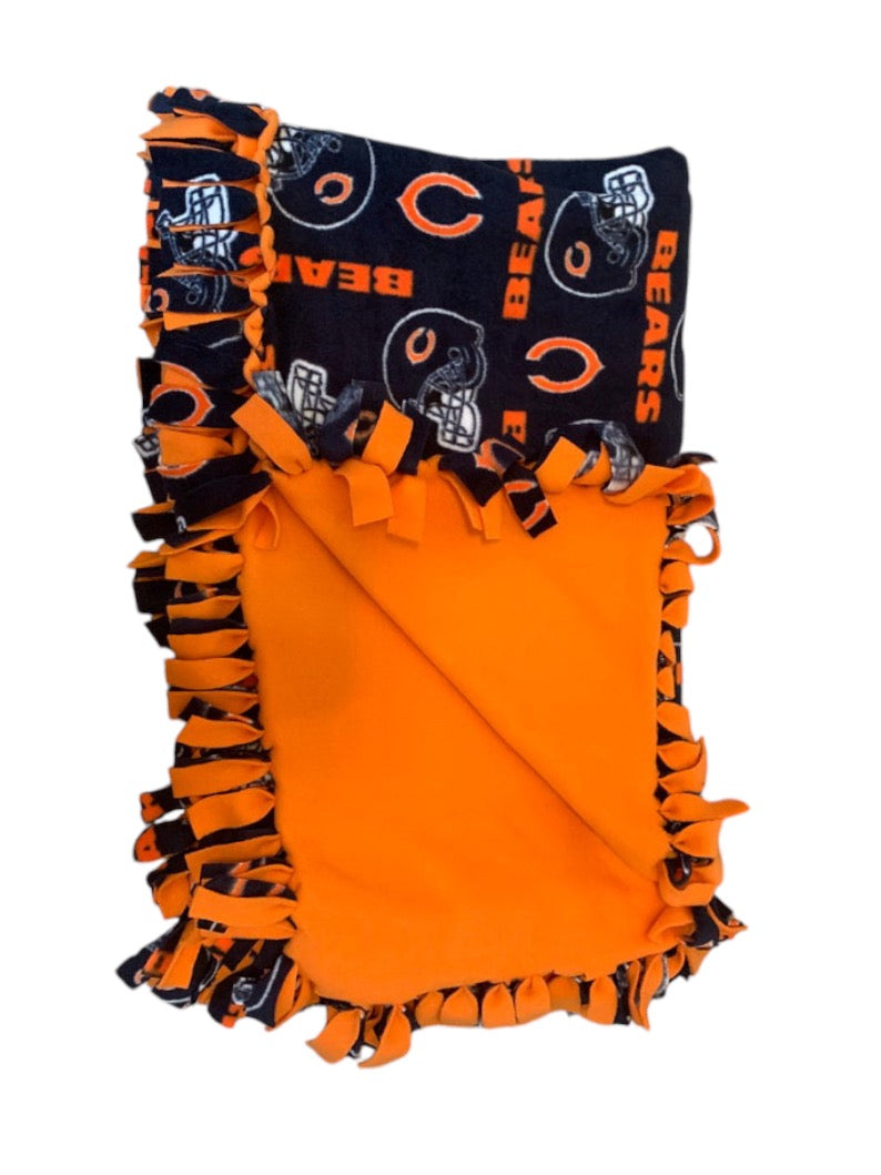 Adult Tie Knot Reversible Fleece Blanket