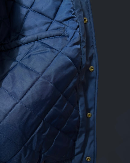 AriNiyla Leisure Varsity Jacket Navy Blue