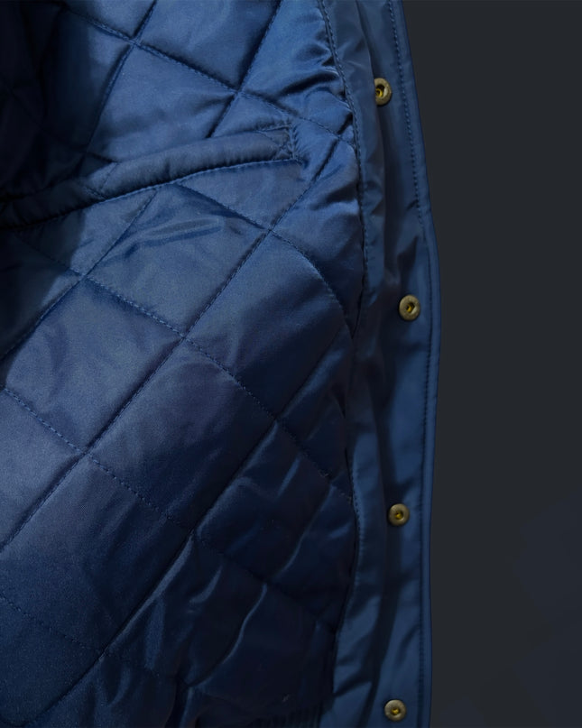 AriNiyla Leisure Varsity Jacket Navy Blue