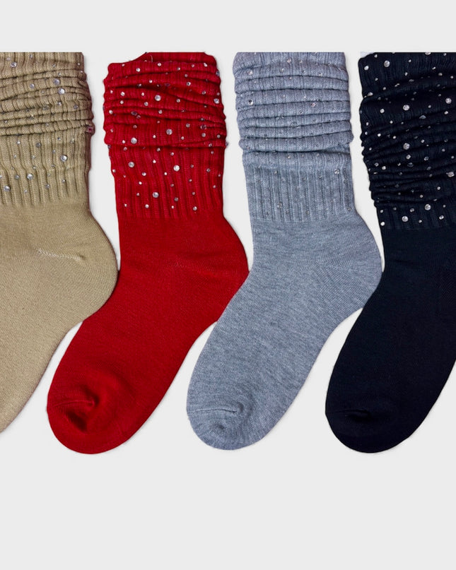 Blinged Out Slouch Socks