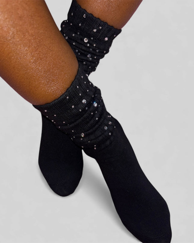Blinged Out Slouch Socks