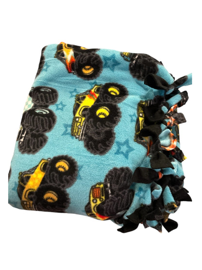 Kid Tie Knot Reversible Fleece Blanket