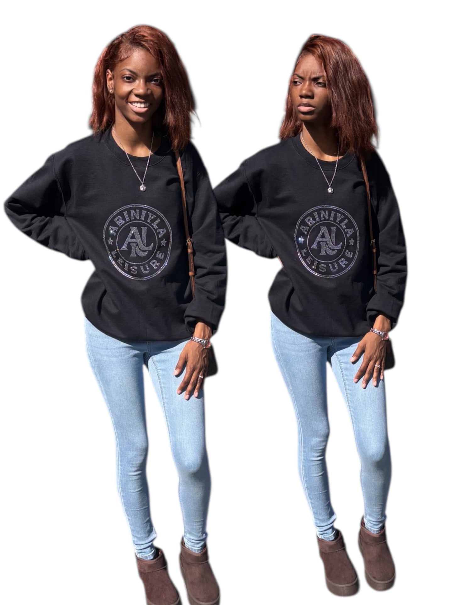 AriNiyla Leisure Blinged Out Crewneck