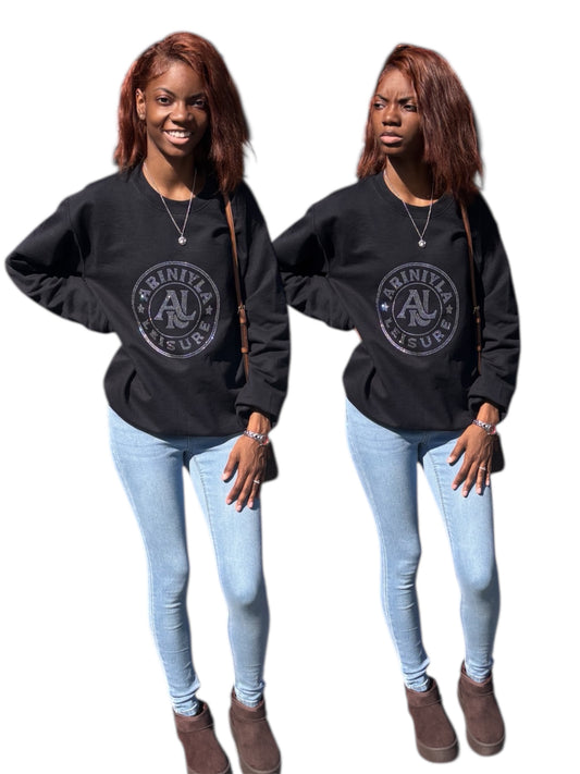 AriNiyla Leisure Blinged Out Crewneck