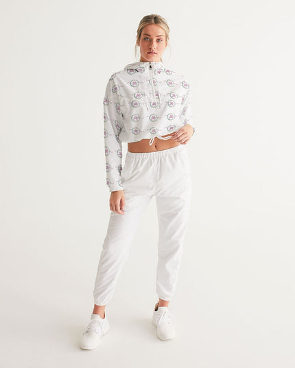 AriNiyla All-Over Print Crop Windbreaker