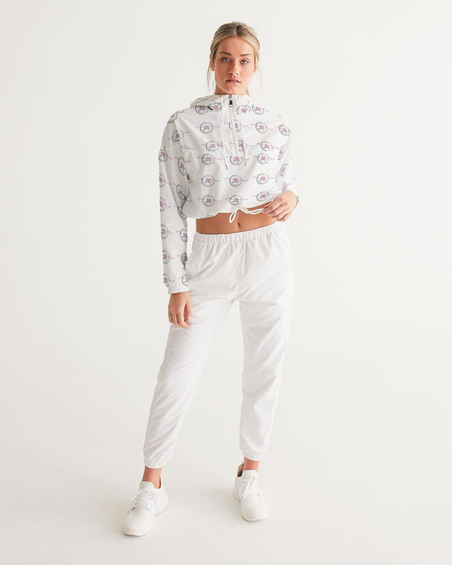 AriNiyla All-Over Print Crop Windbreaker