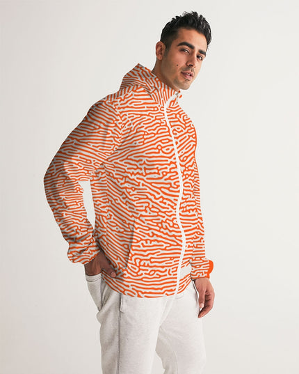 AriNiyla Orange Scaled Men's Windbreaker Jacket