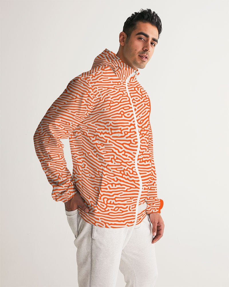 AriNiyla Orange Scaled Men's Windbreaker Jacket
