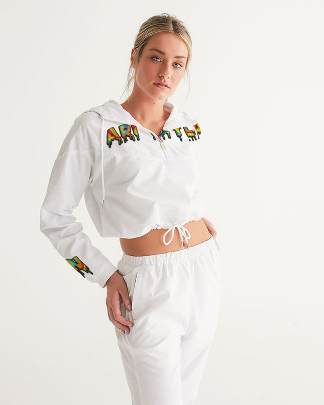 AriNiyla Drip Colorful Pullover Women's Cropped Windbreaker jacket