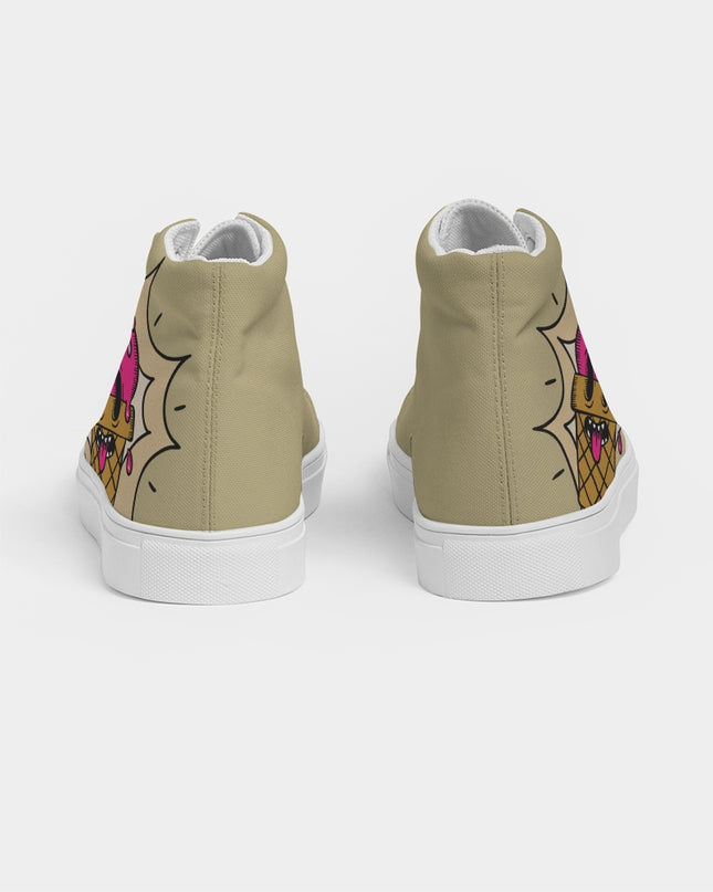 AriNiyla the Brand Ice Cream Khaki Women's High Top Canvas Shoe