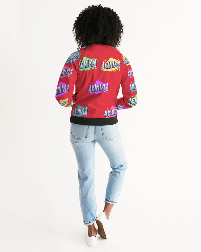 AriNiyla Multi Red Tagged Bomber jacket Women's Bomber Jacket