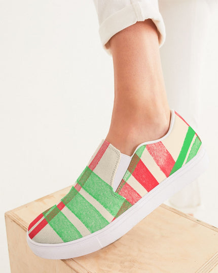 AriNiyla Red Plaid Women's Slip-On Shoe