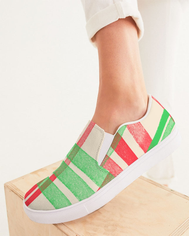 AriNiyla Red Plaid Women's Slip-On Shoe