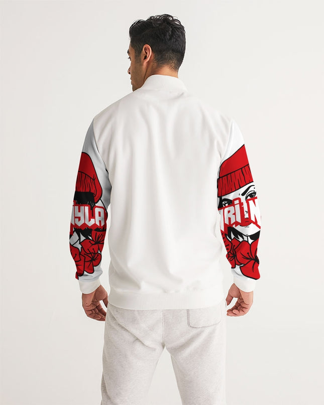 AriNiyla Red White and Black Logo Men Track Jacket