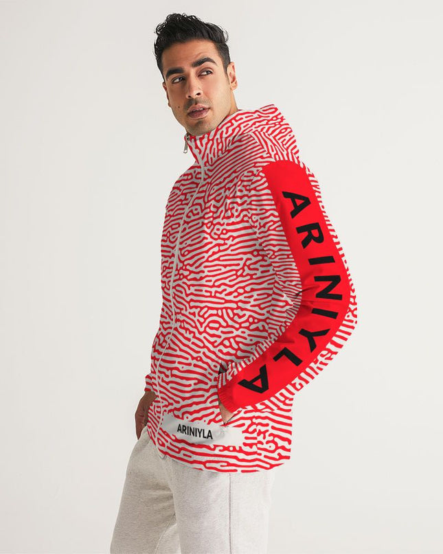 AriNiyla's Unisex Red Print Windbreaker