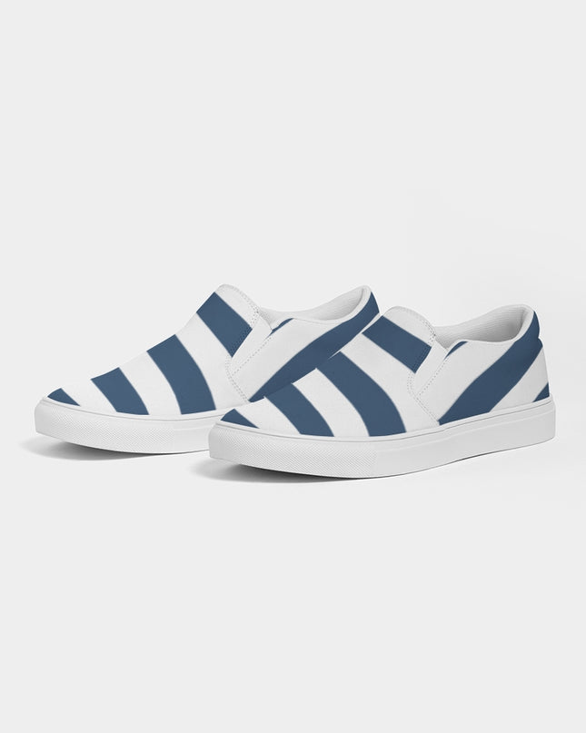 AriNiyla Blue Stripes Women's Slip-On Shoe