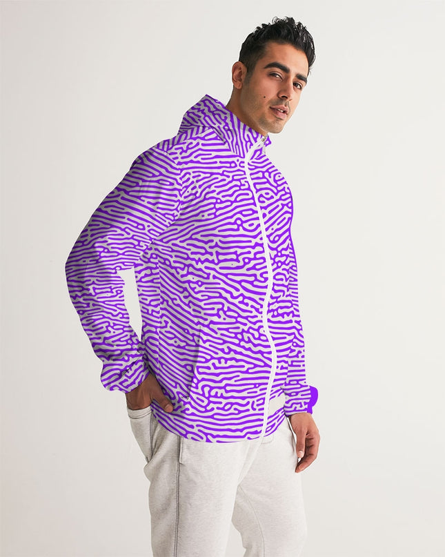 AriNiyla Purple Scaled Men's Windbreaker Jacket