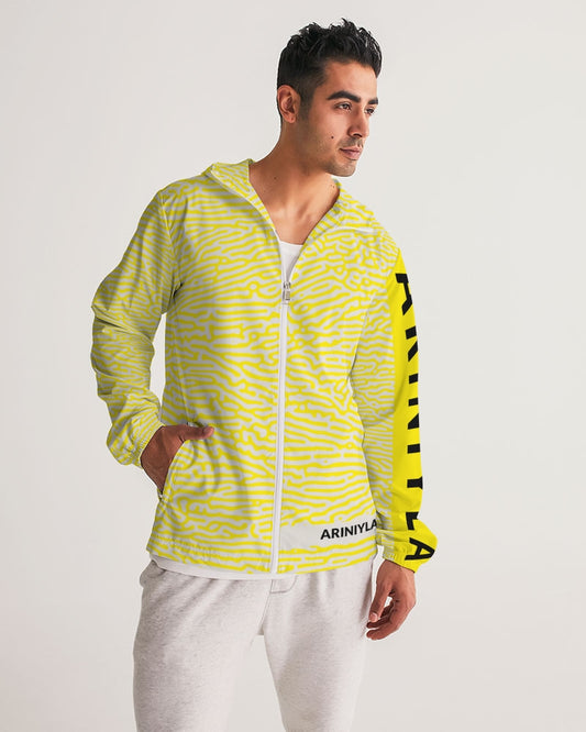 AriNiyla Yellow Scaled Men's Windbreaker Jacket