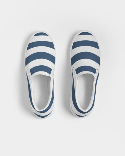 AriNiyla Blue Stripes Women's Slip-On Shoe