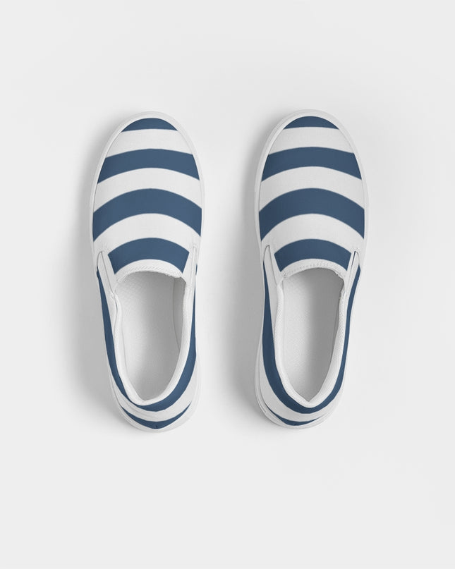 AriNiyla Blue Stripes Women's Slip-On Shoe