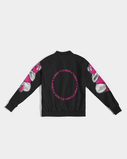 AriNiyla 2 Sleeve Pink Panda Women's Bomber Jacket