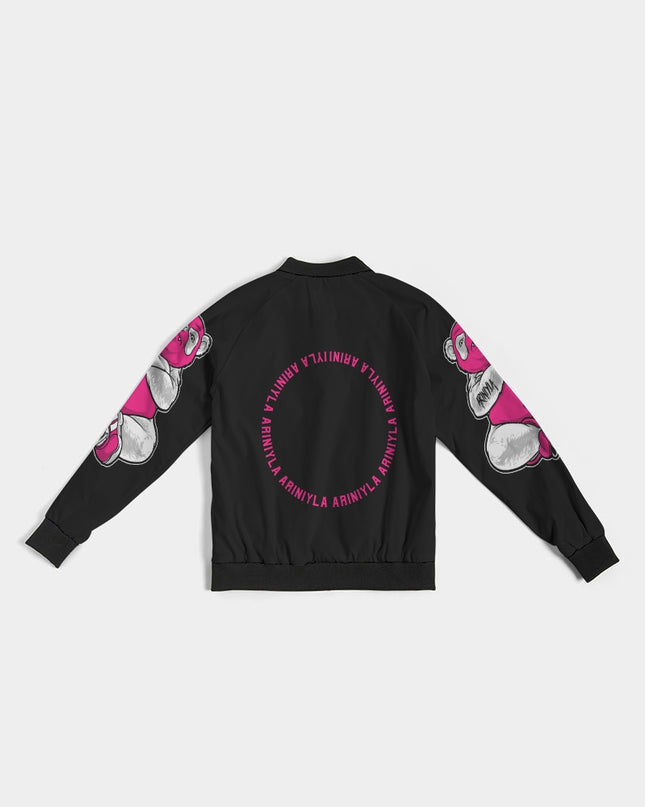 AriNiyla 2 Sleeve Pink Panda Women's Bomber Jacket