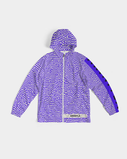 AriNiyla Blue Scaled Men's Windbreaker Jacket