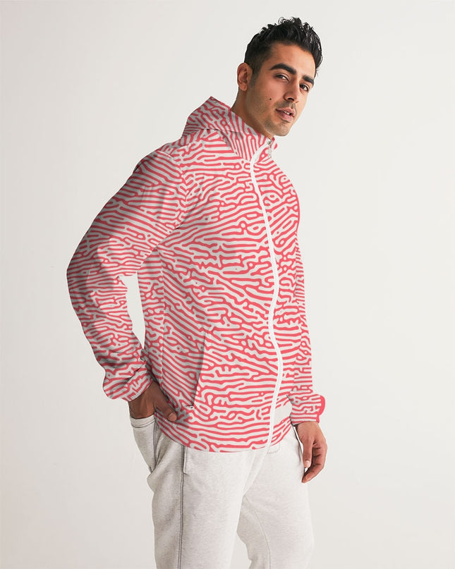 AriNiyla Pink Scaled Men's Windbreaker Jacket
