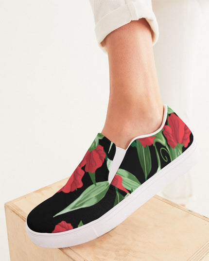 AriNiyla Black Rose Women's Slip-On Shoe