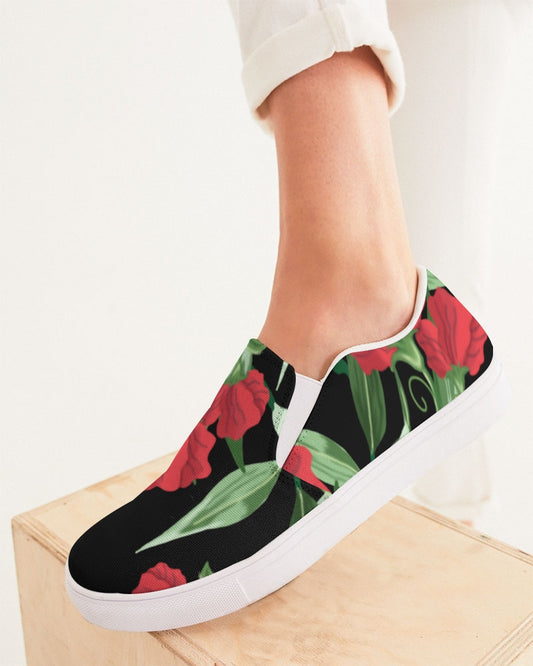 AriNiyla Black Rose Women's Slip-On Shoe