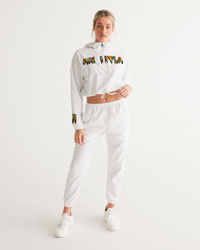 AriNiyla Drip Colorful Pullover Women's Cropped Windbreaker jacket