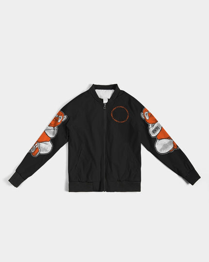 AriNiyla 2 Sleeve Orange Panda Women's Bomber Jacket