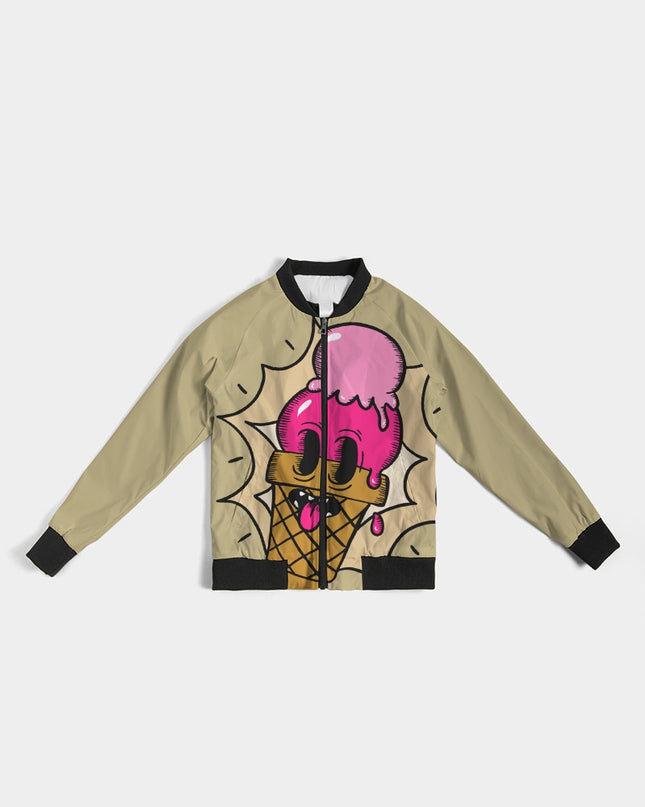 AriNiyla Khaki Ice Cream Women's Bomber Jacket