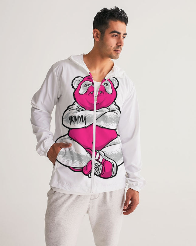 AriNiyla Pink Panda Men's Windbreaker Jacket